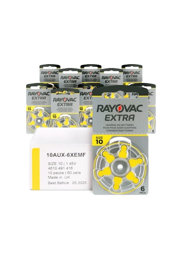 Rayovac Extra 10 Numara İşitme Cihazı Pili 6 x 10'lu