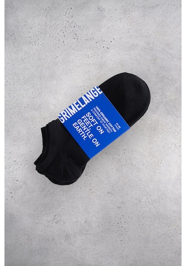 GRIMELANGE Elrond Kadın Organik Pamuklu 3 Lü Paket Siyah Çorap Siyah