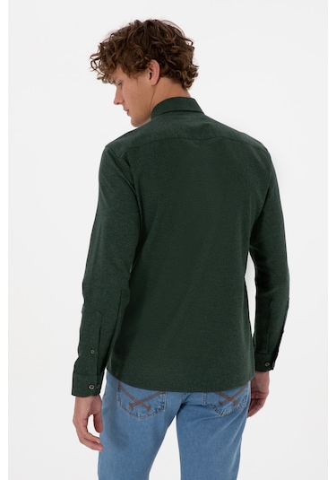 U.s. Polo Assn. Erkek Koyu Yeşil Gömlek Basic 50316721-vr079 Koyu Yesıl