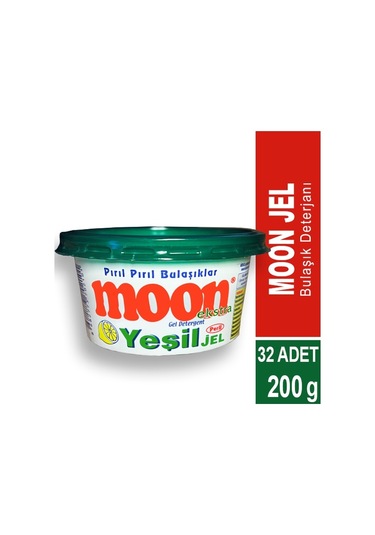 Moon Yeşil Jel Bulaşık Deterjanı 32 x 200 G