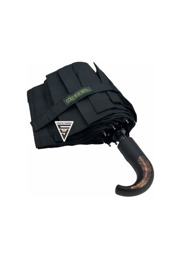 April A-226g A3 Baston Sap 10 Telli Tam Otomatik Şemsiye Siyah