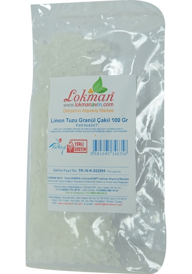 Lokman Avm Limon Tuzu Granül Çakıl 100 G