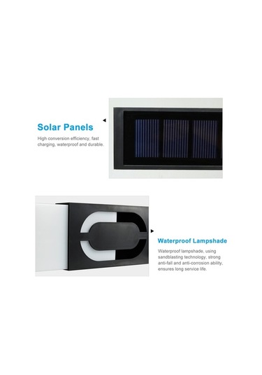 Pazly Güneş Enerjili Led Ev Numarası Tabelası - Ev, Villa, Bahçe & Sokak İçin/