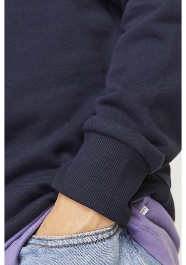 Jjalvıs Sweat Hood Lacivert12256848 Cok Renklı