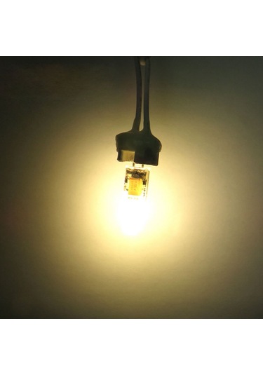 10 Adet Ac/dc12-24v G4 Cob Led Ampul Kısılamayan Silikon Ampul Sıcak Beyaz
