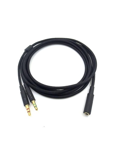 3,5 Mm Evrensel 2'si 1 Arada Oyun Kulaklığı Ses - Hyperx Cloud Ii/alpha-/cloud Flight/c İçin Uzatma Kablosu