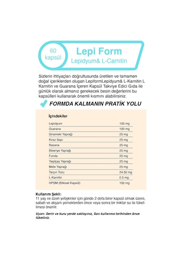 Mindivan Lepi Form Lepidyum& L-Carnitin