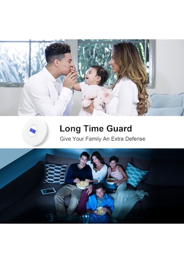 Lemestar Beyaz Ekranlı Kombine Duman Ve Karbon Monoksit Algılayıcı - Pil İle Çalışır, Hassas Tespit, Yüksek Sesli Uyarı, Ev/fabrika/depo Uygun