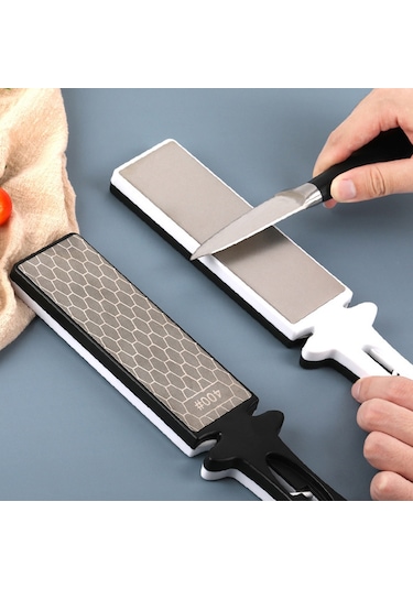 Youmex Ev Ve Bahçe İçin El Manuel 400 -1000 İki Yönlü Elmas Kesici Taslaştırıcı, Bıçak Ve Makas Taşlama Aracı, Ergonomik Tutamaklı