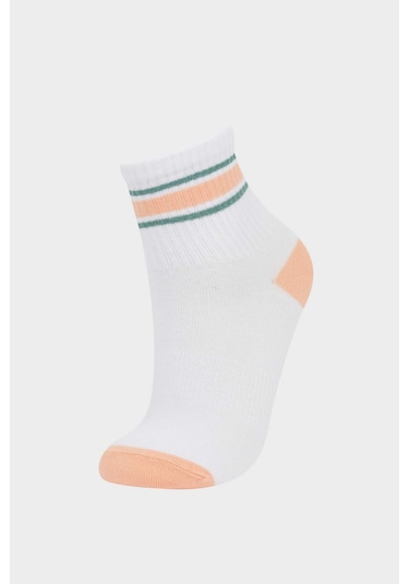 Defacto Kız Çocuk 3lü Pamuklu Soket Çorap F8937a8nswt1 Beyaz
