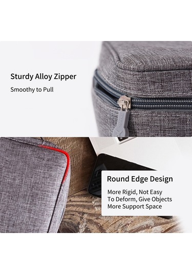 Yifomall Kırmızı Katyonik Su Geçirmez Çok Amaçlı Dijital Aletler, Veri Kabloları Saklama Çantası