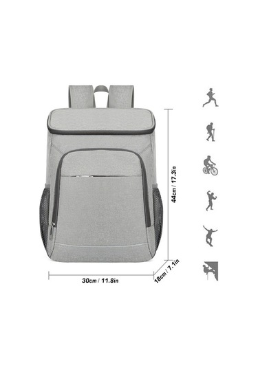 Pazly Soğutucu Sırt Çantası, Yalıtımlı Öğle Yemeği Çantası, Kamp, Yürüyüş, Piknik, Plaj İçin Siyah/kırmızı/gri/turuncu Çok Renkli