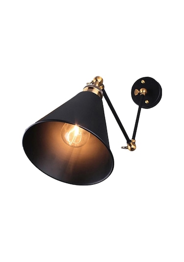 Mylights Retro Mafsalı Aplik Eskitme Altın - Siyah