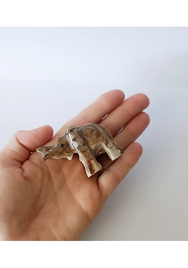 Fil Oniks Taşı Biblo Mermer Onix Ev Ofis Dekor Masa Süsü