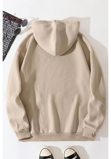 Los Angles Baskılı Sweatshirt Bej