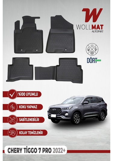 Chery Tiggo 7 Pro Paspas 2022 Sonrası Uyumlu 3d Havuzlu Paspas