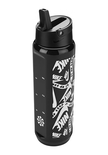 Nike RENEW RECHARGE STRAW BOTTLE 24 OZ GRAPHIC Unisex  Siyah Matara