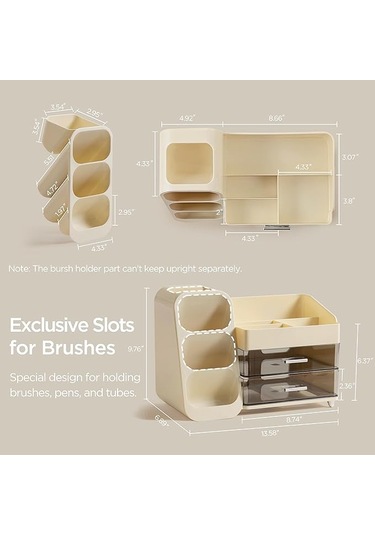 Büyük Kapasiteli Çekmeceli Makyaj Düzenleyici Krem