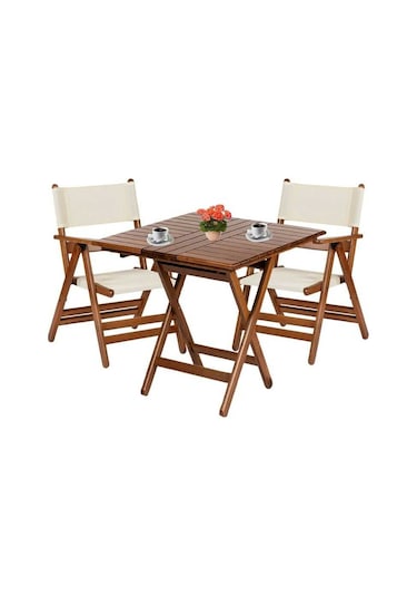 Bahçeci Atina pvc - 80x80 Katlanır masa