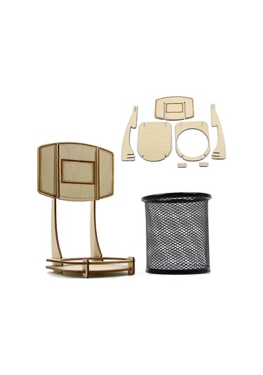 Ganzhoushop Kendin Yap Masaüstü Kalem Tutucubasketbol Standı Basketbol Kalem Tutucu Metal Kalem Tutucu Basketbol Hayranları Dekompresyon Oyuncağı Olarak