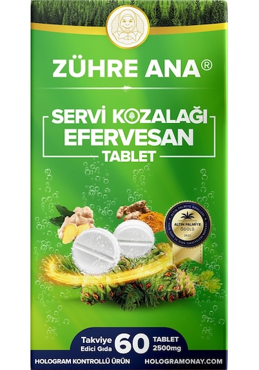 Zühre Ana Servi Kozalağı Efervesan Tablet 2500 MG  60 Adet