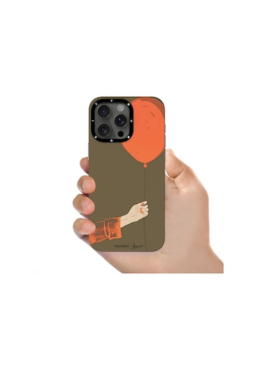 İphone 15 Pro Uyumlu Kılıf Magsafe Şarj Özellikli Youngkit Orange Serisi Flying Balloon Turuncu