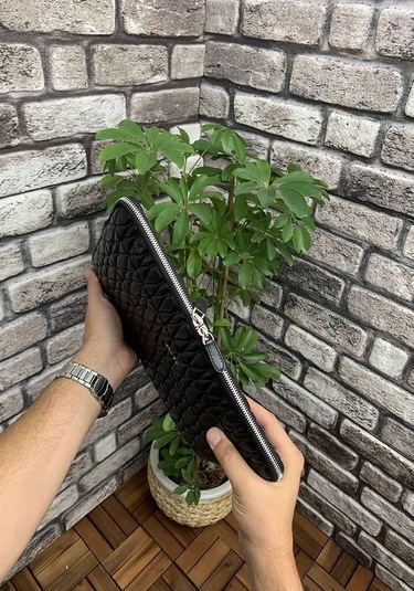 Guard Nakış Desenli Siyah Clutch Çanta - Grd2403xw22262