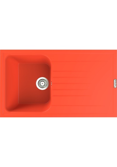 Polex Cristalüx Granit Evye P-02 Turuncu Tezgah Altı Ve Tezgah Üstü Mutfak Evyesi 85x49.5 CM