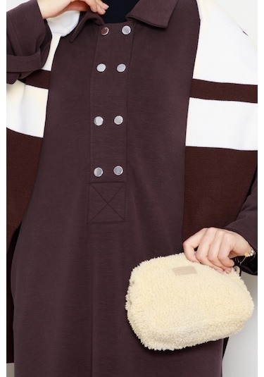 Cırt Cırtlı Oysho Elbise-kahverengi-4483 Kahverengi