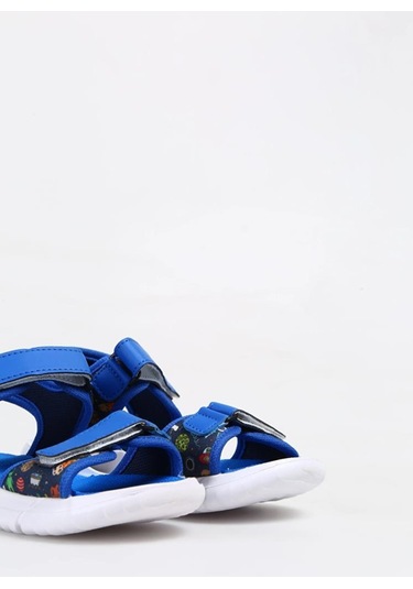 Dudino Paris Hafif Cırtlı Filet Çocuk Sandalet Mavi