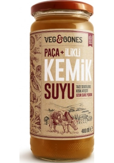 Veg&Bones Paça İlikli Kemik Suyu 480 ML