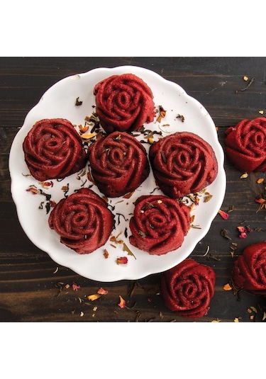 Nordicware 6 Lı Mini Gül Kek Kalıbı Altın