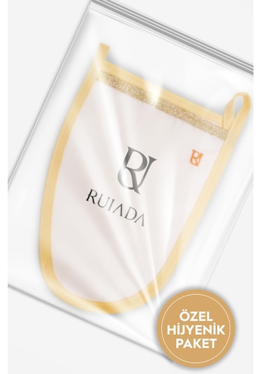 +50 Factor Sarı İnce Banyo Duş Kesesi Peeling Eldiveni %100 Floş İpek Premium Kadın Ve Erkekler