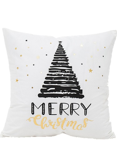 Cartoon Hand-painted Style Christmas Decorative Pillow No.117 Ekru