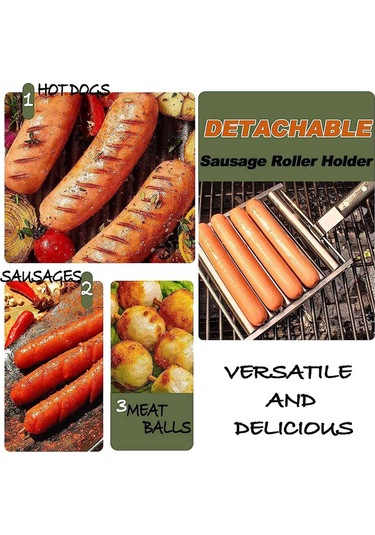 Izgara İçin Sosis Rulosu, Izgara İçin Barbekü Sosis Rulo Rafı Gümüş