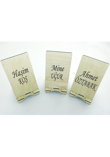 Ahşap Kişiye Özel Telefon & Tablet Tutucu