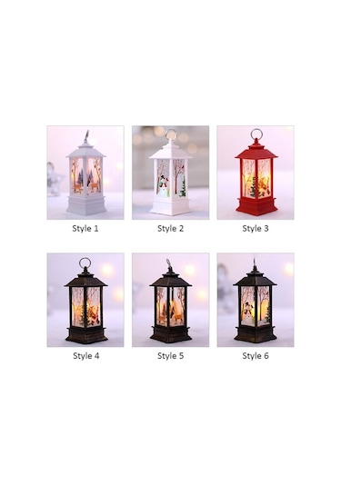 Fortunelane Noel Led Alev Desenli Plastik Lambası - Masaüstü/agac Asılı Dekoratif Işık, 6 Renkten Seçim, 3lr44 Pil İle Çalışır