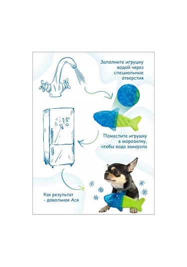 Elitedog Köpekler İçin Kauçuk Soğutucu Oyuncak Balık, 18x9x4cm 226762072