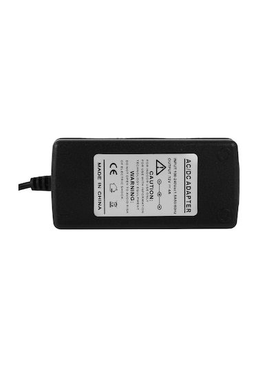 Konesam 12v 4a 48w Led Adaptörü - Ac 100-240v'dan Dc'ye Dönüştürücü, Led Işık/lcd İçin Güvenli Pe Malzeme, Endüstriyel Kullanim