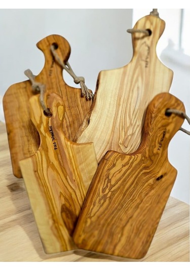 Eksiz Tek Parça Zeytin Ağacı Mini Sunum Kesme Tahtası