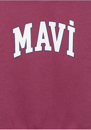 Mavi - Mavi Logo Baskılı Kapüşonlu Mor Sweatshirt 7610035-70651 Mor