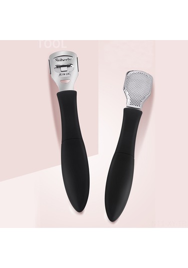 Shineyee Paslanmaz Çelik 2'li Fonksiyonlu Ayak Törpüsü - Ölü Deri Ve Nasır Temizleme Aleti