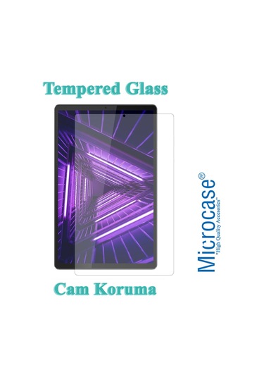 Microcase Lenovo Uyumlu Tab M10 Hd 10.1 Tb-X306F Tempered Glass Cam