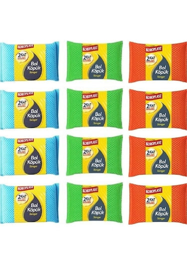 Koroplast Bol Köpük Sünger 12'li