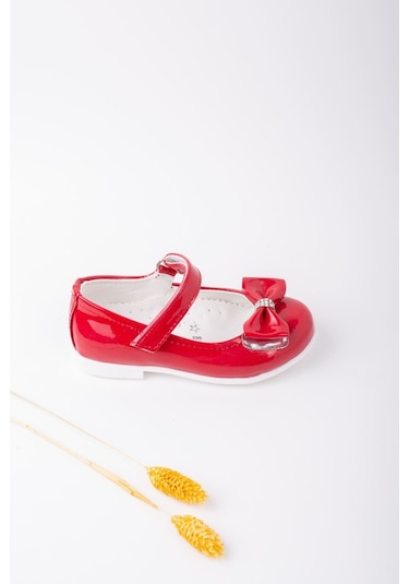 Gimer - Kız Bebe Rugan Ayakkabı - Eng011608Bg Kırmızı