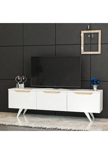 Prag Tv Ünitesi Beyaz Ücretsiz Kargo