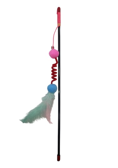 Catmozz Fırıldak Kedi Oyuncağı Oltası 45 Cm