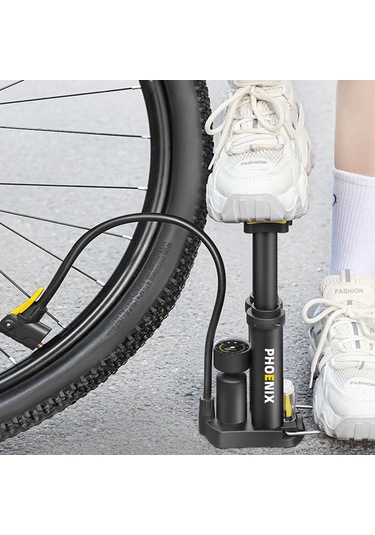 Sones Phoenıx Mini Taşınabilir Pedal Bisiklet Yüksek Basınçlı Hava Pompası Çift Pompa