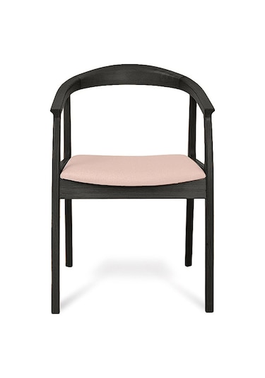 Helsinki Krem C Model Bohem Siyah Ahşap Sandalye