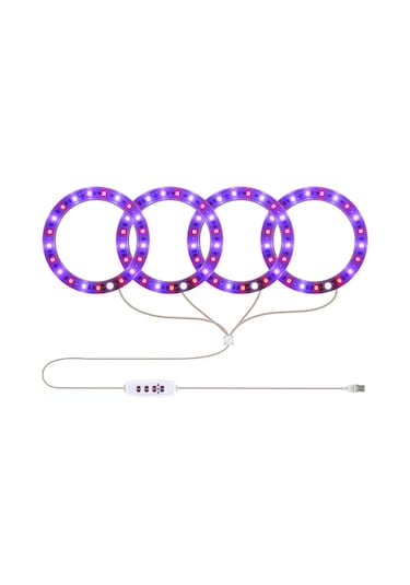 Reedark 4 Başlı Usb Bitki Büyütme Lambası - İç Mekan Bitkileri İçin Tam Spektrum Led Işık Diğer